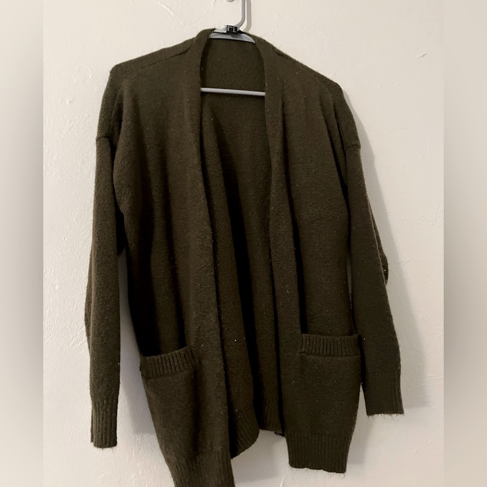 Green cardigan